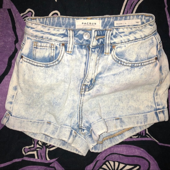 acid wash mom shorts